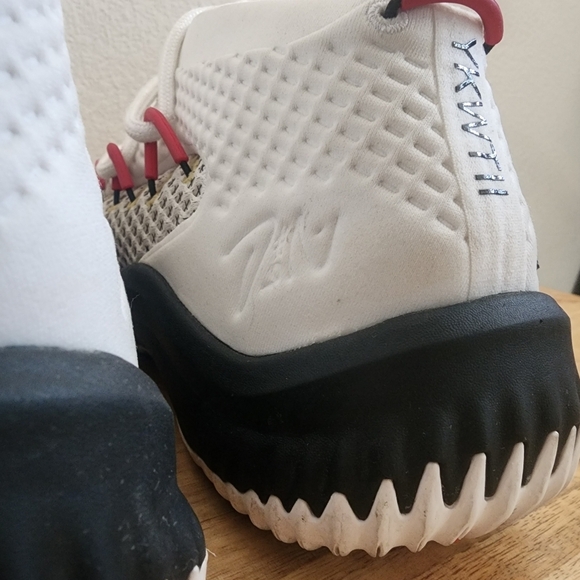 Adidas Mens Dame 4 Basketball Shoes Sneakers Lace Up Low Top White Black Size 7 main image 9